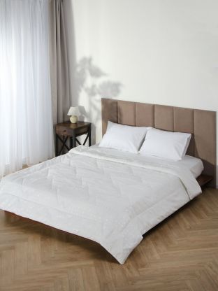 Одеяло 1.5-спальное, 140х205 см, Эвкалипт, 150 г/м2, облегченное, тик, хлопок, кант, Silvano