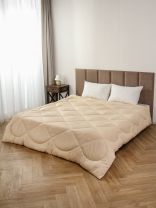 Одеяло 2-спальное, 172х205 см, Верблюжья шерсть, 400 г/м2, зимнее, чехол 100% полиэстер, кант, Майская ночь