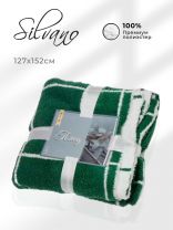 Плед 1.5-спальный, 127х152 см, 100% полиэстер, Клод Моне, зеленый, A120021