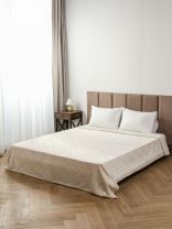 Плед евро, 200х240 см, 280 г/м2, микрофибра, 100% полиэстер, Silvano, Валерия, бежевый