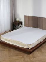 Наматрасник 160х200 см, 30 см, мулетон, 100% полиэстер, водонепроницаемый, на резинке, Оазис Снов