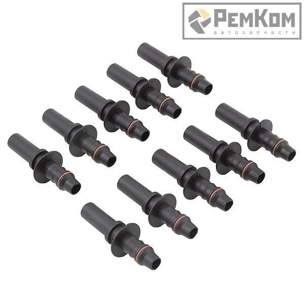 RK01373 * Штуцер (Соединитель) топливной трубки для а/м: быстросъёмный (прямой)  D=9.89мм, L=55мм, 10 шт, универсальный