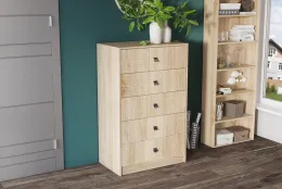 Комод Лофт 5 ящиков (ш790*г470*в1237мм) дуб сонома