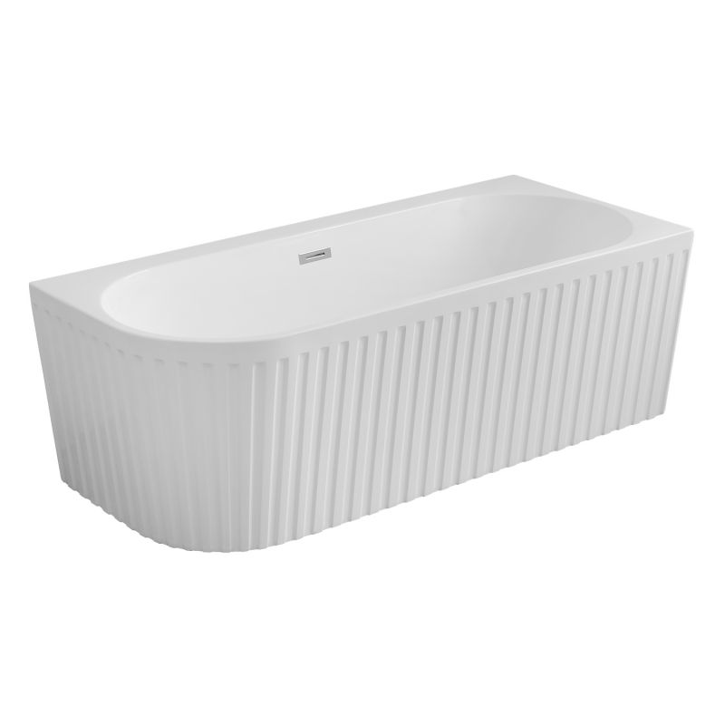 Ванна акриловая Azario LAGO GARDA 150х75 пристенная, рифленая, правая,  AZ-6724-A2 R 15075