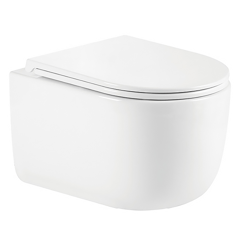 Унитаз подвесной Azario SERENATA 360х485х35 безободковый, смыв скрытое торнадо, AZ-5101T-WHT