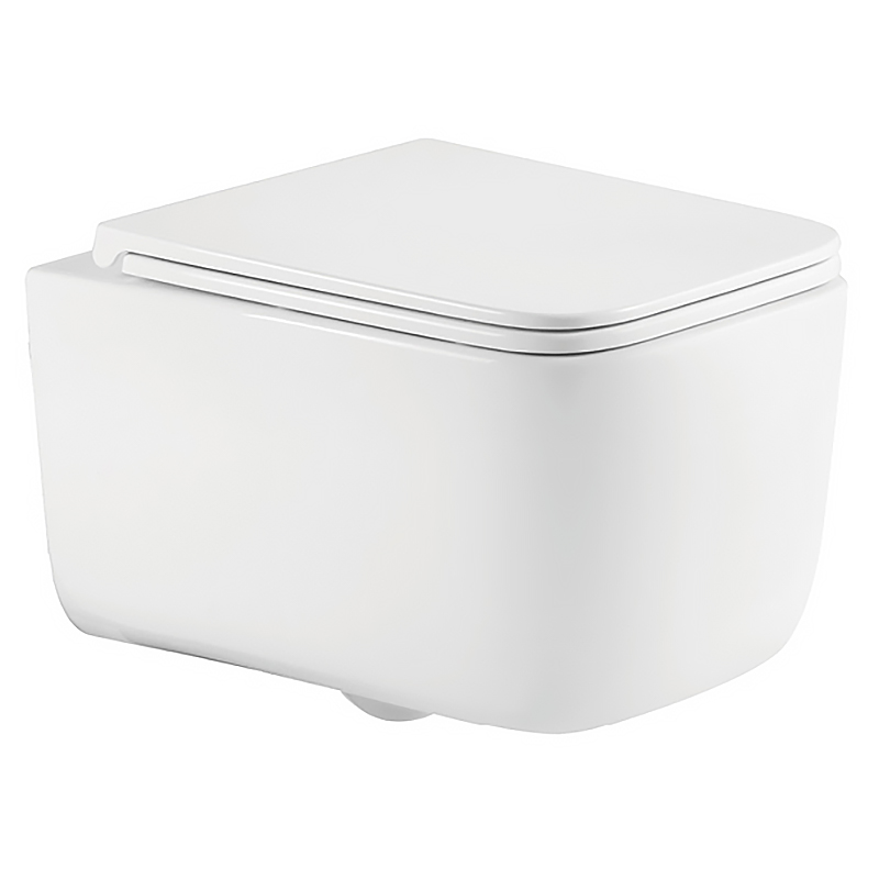 Унитаз подвесной Azario VATER 360х520х350 безободковый, смыв скрытое торнадо, AZ-5104T-WHT