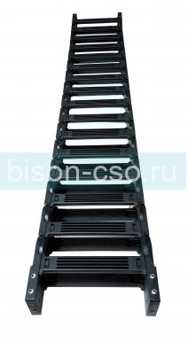 Кабель-канал гибкий 45х175 R125 открытый, усиленный TMX4500.175.125 (крепления в комплекте)