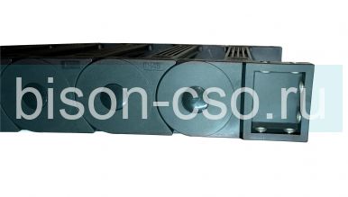 Кабель-канал гибкий 45х175 R125 открытый, усиленный TMX4500.175.125 (крепления в комплекте)