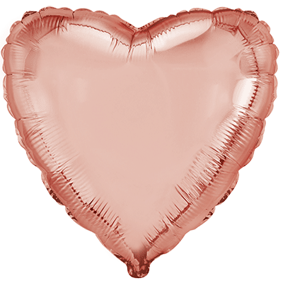 Сердце розовое золото