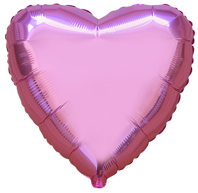 Сердце розовый металлик