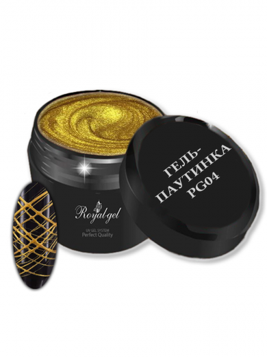 PG04  "SPIDER GEL" гель паутинка золото