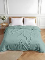 Пододеяльник 2-спальный, 175 х 215 см, 100% хлопок, сатин, Silvano, Green, молния
