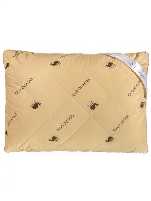 Подушка 50 х 70 см, 100% полиэстер, Верблюжья шерсть, чехол 100% хлопок, кант, средняя, Silvano