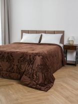 Покрывало евро, 240х260 см, 100% полиэстер, Silvano, Classic, шоколад