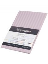 Простыня евро, 220 х 240 см, 100% хлопок, страйп-сатин, 140 г/м2, сирень, Monocolor, рис.4308