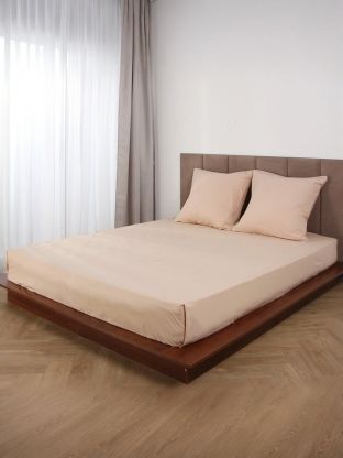 Простыня евро, 216 х 240 см, 100% хлопок, поплин, Silvano, Латте