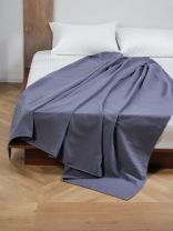 Простыня-плед 1.5-спальная, 150х200 см, 100% хлопок, вафельная ткань, 210 г/м2, Волшебная ночь, Маренго