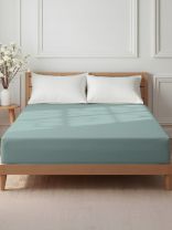 Простыня 1.5-спальная, 150 х 214 см, 100% хлопок, сатин, Silvano, Green