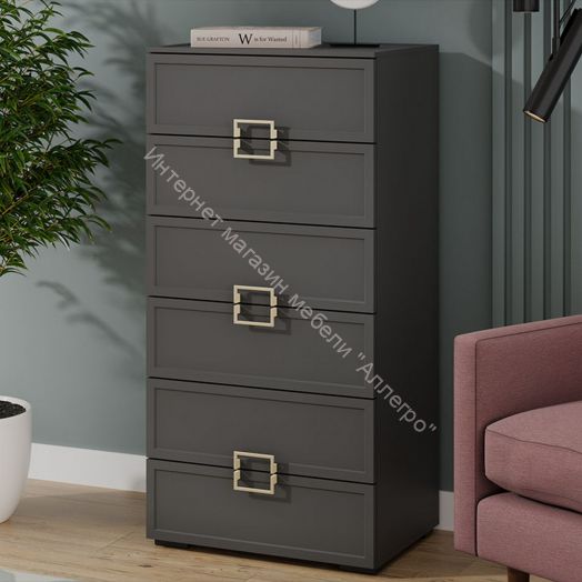 Комод «Стелла» - 402.04 Серый вулкан, Фон серый