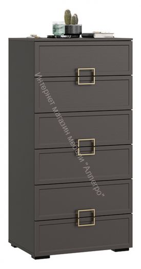 Комод «Стелла» - 402.04 Серый вулкан, Фон серый