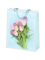 Пакет подарочный бумага, 26х10х32 см, в ассортименте, Цветы, Y4-8820