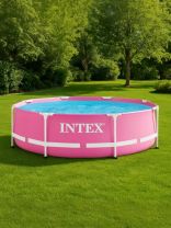 Бассейн каркасный Intex, 244х76 см, Pink Frame Pool, 28290NP, 2843 л, розовый