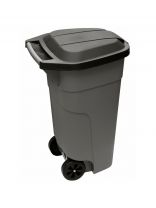 Контейнер для мусора пластик, 110 л, с крышкой, с колесами, 51.5х54.5х84 см, Plast team, PT9957