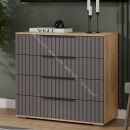 Комод «Хилтон» - 402.010.000 Дуб Крафт золотой, Графит матовый