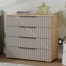 Комод «Хилтон» - 402.010.000 Дуб Крафт золотой, Мокко матовый