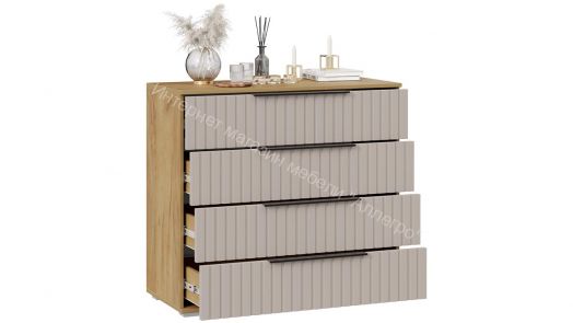 Комод «Хилтон» - 402.010.000 Дуб Крафт золотой, Мокко матовый