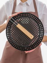 Решетка барбекю 300х400х14 мм, Гурман, металл, рукоятка дерево, CB6104