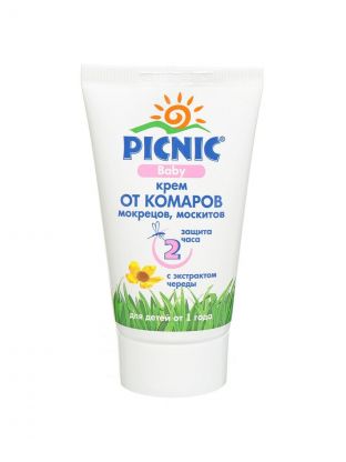 Репеллент от комаров, крем, для детей, Picnic, Baby, 40 мл