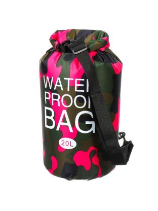 Гермомешок 20 л, 59х37 см, в ассортименте, с плечевым ремнем, T2023-040