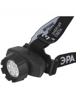 Фонарь налобный, Эра, GВ-602, пластик, черный, 4 режима, на батарейках, 3 Вт, ЗхААА, 1СОВ, IP44, Б0031382