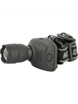 Фонарь налобный, Ultraflash, пластик, серый, 1 Вт, 3 режима, Zoom. 3XR03