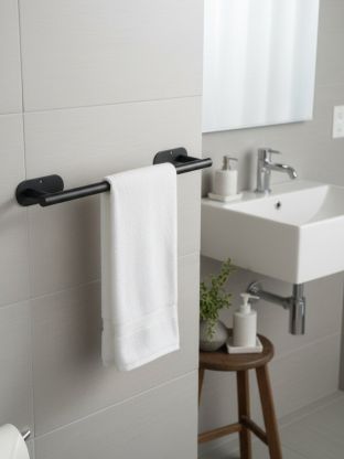 Держатель для полотенец, металл, черный, Y4-9917