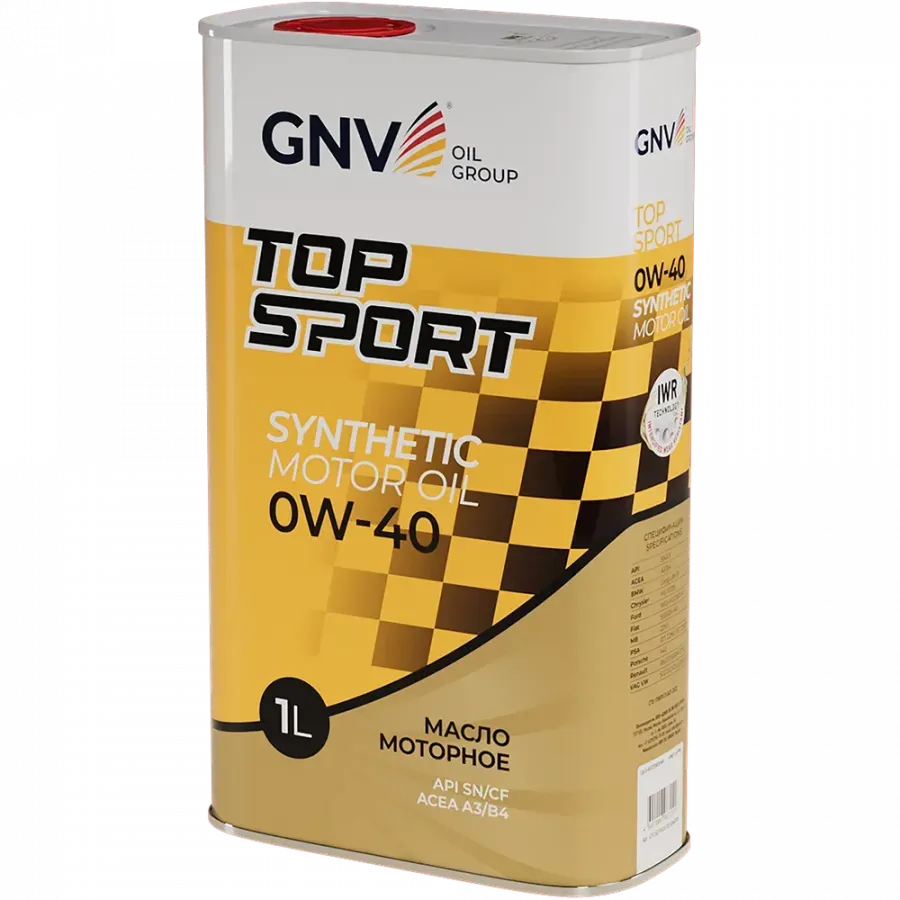 GNV Top Sport 0W-40, 1л