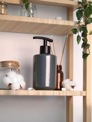 Дозатор для жидкого мыла, Delphinium, Малахит, керамика, 7х7х15.8 см, 106332