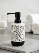 Дозатор для жидкого мыла для ванной и душа, Черно-белое, керамика, 7.3х11.5/17 см, BCE1160AA-LD