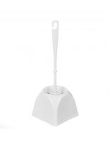 Ерш для туалета Мультипласт, Квадрат, напольный, пластик, белый, MPG960447/961802