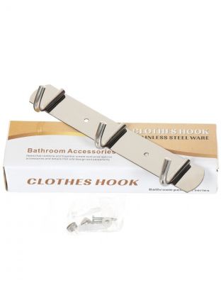 Крючок 3 шт, на планке, 22х3.2 см, металл, хром, SPE19159C-3, Y8-2748