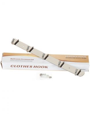 Крючок 5 шт, на планке, хром, SPE19159C-1, Y8-2746