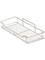 Полка для ванной металл, настенная, прямая, 35х12.5х5 см, силиконовое крепление, хром, T2022-HT020