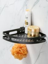 Полка металл, настенная, 23.5х23.5х5 см, угловая, черная, Y4-9927