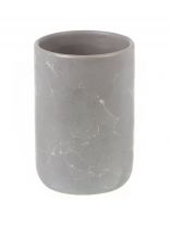 Стакан для зубных щеток, 7.2х11 см, керамика, Камень серый, CE2548AA-TB
