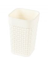 Стакан для ванной, 7.4х7.4х11.2 см, молочный туман, Plast team, Oslo