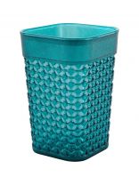 Стакан для зубных щеток, 7.4х7.4х11.2 см, изумрудный агат, Plast team, Neo Luxe