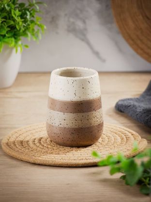 Стакан для зубных щеток, 8.2x10 см, керамика, Мираж, BCE0771AA-TB