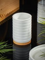 Стакан для зубных щеток, пластик, белый, Бамбук, RE1386BA-TB