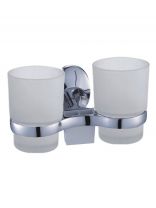 Стакан для зубных щеток, двойной, металл, хром, Solinne, Modern, 2546.102